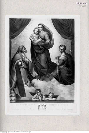 Vorderseite von Istituto Nazionale per la Grafica [http://creativecommons.org/publicdomain/mark/1.0/] "Madonna Sistina" - , bh355379. Foto.