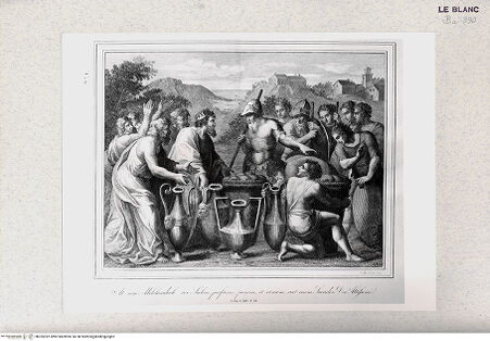 Vorderseite von Istituto Nazionale per la Grafica [http://creativecommons.org/publicdomain/mark/1.0/] Abraham und Melchisedech - , bh355392. Foto.