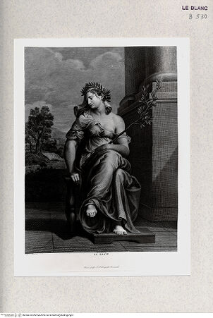 Vorderseite von Istituto Nazionale per la Grafica, Calcografia [http://creativecommons.org/publicdomain/mark/1.0/] Allegorische Figur: der Frieden - , bh355410. Foto.