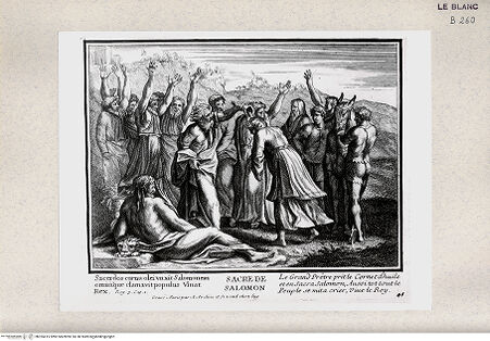 Vorderseite von Istituto Nazionale per la Grafica [http://creativecommons.org/publicdomain/mark/1.0/] Serie von Stichen nach den Loggien des VatikanDie Salbung Salomons (Bl 45) - , bh355415. Foto.