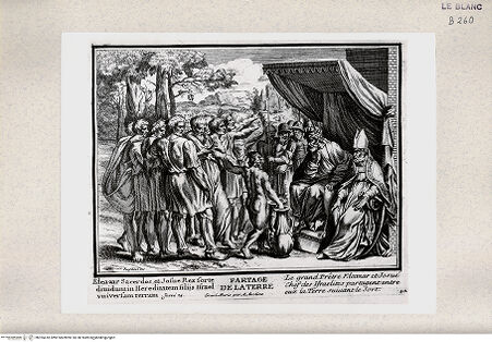 Vorderseite von Istituto Nazionale per la Grafica [http://creativecommons.org/publicdomain/mark/1.0/] Serie von Stichen nach den Loggien des VatikanDie Teilung des Gelobten Landes (Bl 42) - , bh355418. Foto.