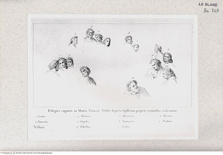 Vorderseite von Istituto Nazionale per la Grafica [http://creativecommons.org/publicdomain/mark/1.0/] Elf Köpfe aus dem "Parnass" - , bh355431. Foto.