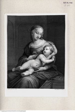 Vorderseite von Istituto Nazionale per la Grafica [http://creativecommons.org/publicdomain/mark/1.0/] "Madonna Bridgewater" - , bh355436. Foto.