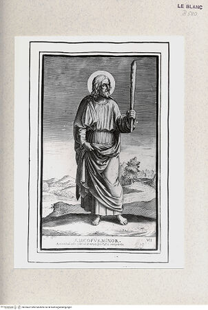 Vorderseite von Istituto Nazionale per la Grafica [http://creativecommons.org/publicdomain/mark/1.0/] Christus und die Apostel nach Raffaels Fresken der Sala dei PalafrenieriDer Heilige Jacobus Minor - , bh355437. Foto.