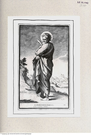 Vorderseite von Istituto Nazionale per la Grafica [http://creativecommons.org/publicdomain/mark/1.0/] Christus und die Apostel nach Raffaels Fresken der Sala dei PalafrenieriDer Heilige Bartholomäus - , bh355439. Foto.