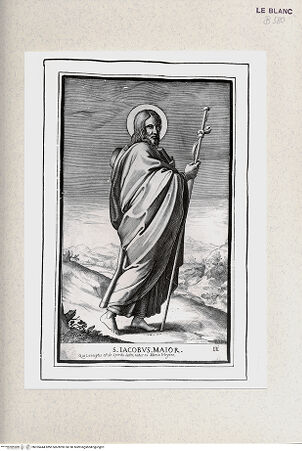 Vorderseite von Istituto Nazionale per la Grafica [http://creativecommons.org/publicdomain/mark/1.0/] Christus und die Apostel nach Raffaels Fresken der Sala dei PalafrenieriDer Heilige Jacobus Major - , bh355444. Foto.