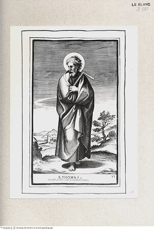 Vorderseite von Istituto Nazionale per la Grafica [http://creativecommons.org/publicdomain/mark/1.0/] Christus und die Apostel nach Raffaels Fresken der Sala dei PalafrenieriDer Heilige Thomas - , bh355446. Foto.