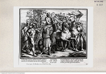 Vorderseite von Istituto Nazionale per la Grafica [http://creativecommons.org/publicdomain/mark/1.0/] Serie von Stichen nach den Loggien des VatikanDer Triumph Davids (Bl 44) - , bh355448. Foto.