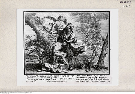 Vorderseite von Istituto Nazionale per la Grafica [http://creativecommons.org/publicdomain/mark/1.0/] Serie von Stichen nach den Loggien des VatikanDas Opfer Abrahams (Bl 49) - , bh355450. Foto.