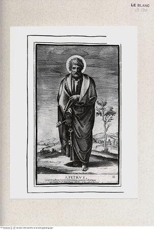 Vorderseite von Istituto Nazionale per la Grafica [http://creativecommons.org/publicdomain/mark/1.0/] Christus und die Apostel nach Raffaels Fresken der Sala dei PalafrenieriDer Heilige Petrus - , bh355451. Foto.