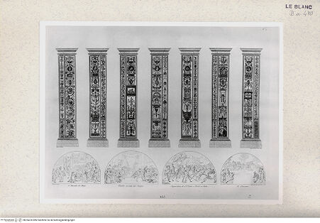 Vorderseite von  [http://creativecommons.org/publicdomain/mark/1.0/] Sieben Pilaster der Vatikanischen Loggien und vier Fresken der Stanzen - , bh355470. Foto.