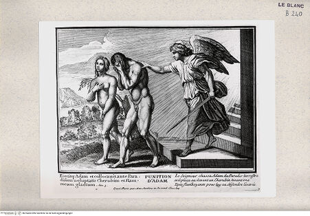 Vorderseite von Istituto Nazionale per la Grafica [http://creativecommons.org/publicdomain/mark/1.0/] Serie von Stichen nach den Loggien des VatikanDie Vertreibung aus dem Paradies (Bl. 7) - , bh355483. Foto.