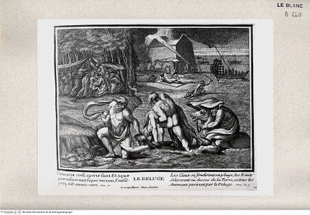 Vorderseite von Istituto Nazionale per la Grafica [http://creativecommons.org/publicdomain/mark/1.0/] Serie von Stichen nach den Loggien des VatikanDie Sintflut (Bl 10) - , bh355486. Foto.