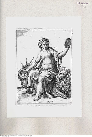 Vorderseite von Istituto Nazionale per la Grafica [http://creativecommons.org/publicdomain/mark/1.0/] Allegorische Figur: die Klugheit - , bh355495. Foto.