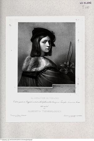 Vorderseite von Istituto Nazionale per la Grafica [http://creativecommons.org/publicdomain/mark/1.0/] Bildnis eines Violinspielers - , bh355514. Foto.