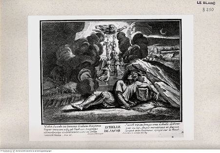 Vorderseite von Istituto Nazionale per la Grafica [http://creativecommons.org/publicdomain/mark/1.0/] Serie von Stichen nach den Loggien des VatikanJakobs Traum (Bl 21) - , bh355524. Foto.