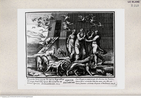 Vorderseite von Istituto Nazionale per la Grafica [http://creativecommons.org/publicdomain/mark/1.0/] Serie von Stichen nach den Loggien des VatikanDas Verlassene der Arche (Bl 11) - , bh355534. Foto.