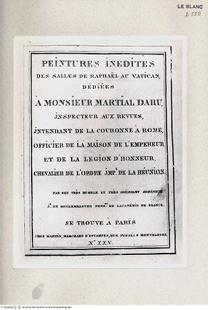 Vorderseite von Istituto Nazionale per la Grafica [http://creativecommons.org/publicdomain/mark/1.0/] Serie von Stichen nach den Fresken der Sala di Costantino in den Stanzen RaffaelsTitelblatt - , bh355556. Foto.