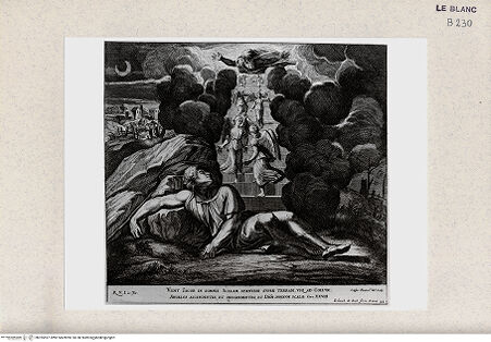 Vorderseite von Istituto Nazionale per la Grafica, Calcografia [http://creativecommons.org/publicdomain/mark/1.0/] "Imagines Veteris ac Novi Testamenti", Serie der biblischen Geschichten nach RaffaelJakobs Traum - , bh355597. Foto.