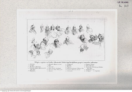 Vorderseite von Istituto Nazionale per la Grafica [http://creativecommons.org/publicdomain/mark/1.0/] Kopfstudien (aus der "Schule von Athen") - , bh355606. Foto.