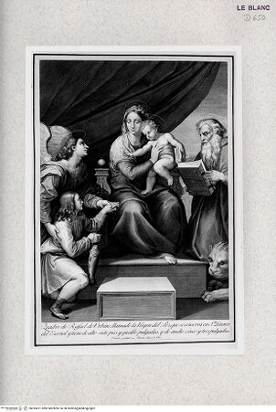 Vorderseite von Istituto Nazionale per la Grafica [http://creativecommons.org/publicdomain/mark/1.0/] "Madonna del pesce"; Madonna mit dem Fisch - , bh355611. Foto.