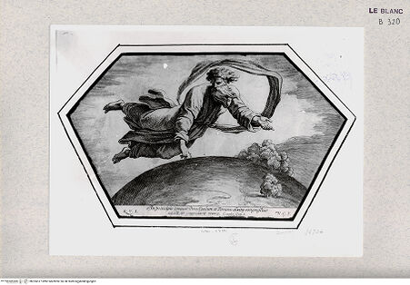 Vorderseite von Istituto Nazionale per la Grafica [http://creativecommons.org/publicdomain/mark/1.0/] Stichserie nach den Fresken der Loggien des VatikanGott erschafft den Himmel und die Erde (Bl. 1) - , bh355617. Foto.