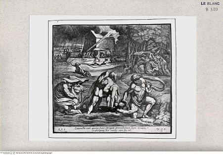 Vorderseite von Istituto Nazionale per la Grafica [http://creativecommons.org/publicdomain/mark/1.0/] Stichserie nach den Fresken der Loggien des VatikanDie Sintflut (Bl 10) - , bh355618. Foto.