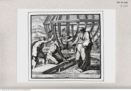 Vorderseite von Istituto Nazionale per la Grafica [http://creativecommons.org/publicdomain/mark/1.0/] Stichserie nach den Fresken der Loggien des VatikanDie Arche Noah (Bl. 9) - , bh355619. Foto.