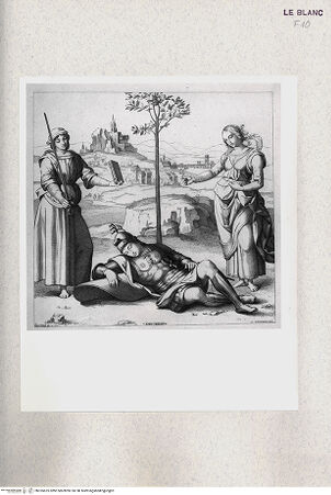 Vorderseite von Istituto Nazionale per la Grafica [http://creativecommons.org/publicdomain/mark/1.0/] Der Traum des Ritters - , bh355625. Foto.