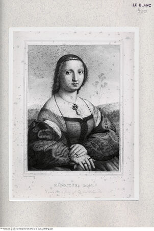 Vorderseite von Istituto Nazionale per la Grafica [http://creativecommons.org/publicdomain/mark/1.0/] Bildnis der Maddalena Doni - , bh355634. Foto.