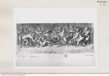 Vorderseite von Istituto Nazionale per la Grafica [http://creativecommons.org/publicdomain/mark/1.0/] Fries mit zehn Amoretten und Putti - , bh355640. Foto.