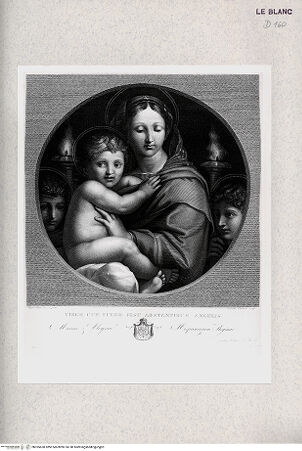 Vorderseite von Istituto Nazionale per la Grafica [http://creativecommons.org/publicdomain/mark/1.0/] "Madonna dei candelabri" - , bh355650. Foto.