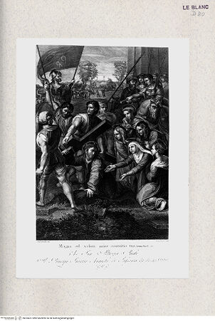 Vorderseite von Istituto Nazionale per la Grafica [http://creativecommons.org/publicdomain/mark/1.0/] Die Kreuztragung - , bh355651. Foto.