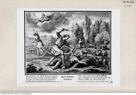 Vorderseite von Istituto Nazionale per la Grafica [http://creativecommons.org/publicdomain/mark/1.0/] Serie von Stichen nach den Loggien des VatikanKain erschlägt Abel (Bl 48) - , bh355666. Foto.