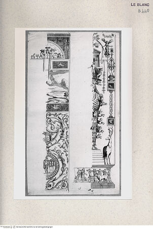 Vorderseite von Istituto Nazionale per la Grafica [http://creativecommons.org/publicdomain/mark/1.0/] Serie nach den Grotesken auf den Pilastern der vatikanischen LoggienFries des sechsten Pilasters (Bl. 16) - , bh355669. Foto.