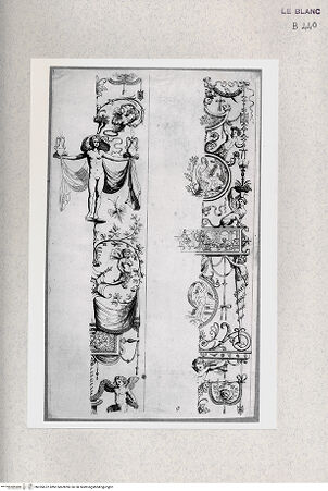 Vorderseite von Istituto Nazionale per la Grafica [http://creativecommons.org/publicdomain/mark/1.0/] Serie nach den Grotesken auf den Pilastern der vatikanischen LoggienFries des zwölften Pilasters; (Bl. 9) - , bh355672. Foto.