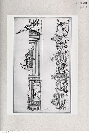 Vorderseite von Istituto Nazionale per la Grafica [http://creativecommons.org/publicdomain/mark/1.0/] Serie nach den Grotesken auf den Pilastern der vatikanischen LoggienFries des vierten Pilasters; (Bl. 13) - , bh355674. Foto.