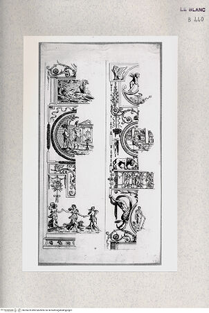 Vorderseite von Istituto Nazionale per la Grafica [http://creativecommons.org/publicdomain/mark/1.0/] Serie nach den Grotesken auf den Pilastern der vatikanischen LoggienFries des sechsten äusseren Pilasters; (Bl 7) - , bh355679. Foto.