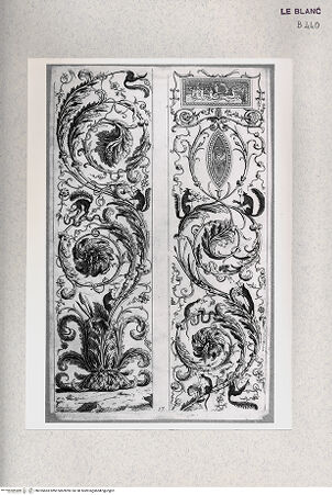 Vorderseite von Istituto Nazionale per la Grafica [http://creativecommons.org/publicdomain/mark/1.0/] Serie nach den Grotesken auf den Pilastern der vatikanischen LoggienFries des neunten Pilasters; (Bl. 17) - , bh355683. Foto.