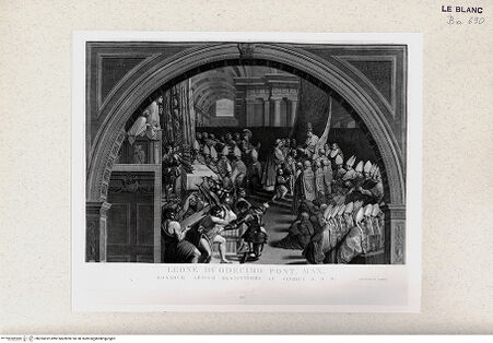 Vorderseite von  [http://creativecommons.org/publicdomain/mark/1.0/] Die Krönung Karls des Großen (Stanza dell' Incendio) - , bh355692. Foto.