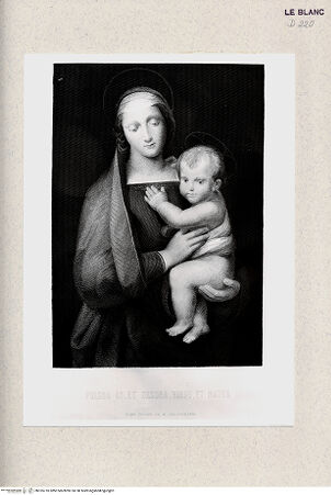 Vorderseite von Istituto Nazionale per la Grafica, Calcografia [http://creativecommons.org/publicdomain/mark/1.0/] "Madonna del Granduca" - , bh355710. Foto.