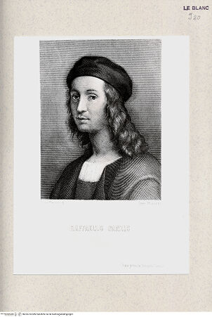 Vorderseite von Istituto Nazionale per la Grafica, Calcografia [http://creativecommons.org/publicdomain/mark/1.0/] Selbstporträt Raphaels aus der "Schule von Athen" - , bh355718. Foto.