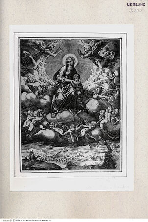 Vorderseite von Istituto Nazionale per la Grafica [http://creativecommons.org/publicdomain/mark/1.0/] Madonna mit Kind auf Wolken - , bh355720. Foto.