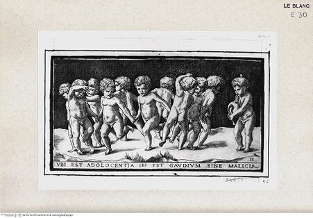 Vorderseite von Istituto Nazionale per la Grafica [http://creativecommons.org/publicdomain/mark/1.0/] Zehn tanzende Kinder - , bh355726. Foto.