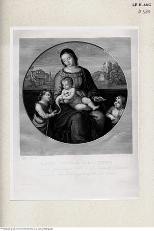 Vorderseite von Istituto Nazionale per la Grafica [http://creativecommons.org/publicdomain/mark/1.0/] "Madonna di Terranuova" - , bh355727. Foto.
