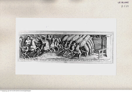 Vorderseite von Istituto Nazionale per la Grafica [http://creativecommons.org/publicdomain/mark/1.0/] "Geschichten aus dem Leben Konstantins" nach der Sala di CostantinoDie Bestürmung einer Festung - , bh357743. Foto.