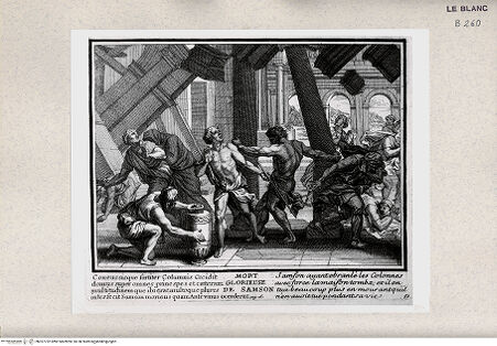 Vorderseite von Istituto Nazionale per la Grafica [http://creativecommons.org/publicdomain/mark/1.0/] Serie von Stichen nach den Loggien des VatikanTod des Simson (Bl 50) - , bh357752. Foto.