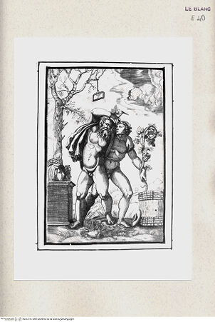 Vorderseite von Istituto Nazionale per la Grafica [http://creativecommons.org/publicdomain/mark/1.0/] Silen, von einem jungen Bacchanten gestützt - , bh357761. Foto.