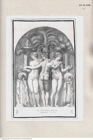 Vorderseite von Istituto Nazionale per la Grafica [https://rightsstatements.org/page/CNE/1.0/] Die drei Grazien: "Sic Rome Carites Niveo Ex Marmore Sculp." - , bh357762. Foto.