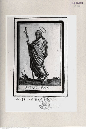 Vorderseite von Istituto Nazionale per la Grafica [http://creativecommons.org/publicdomain/mark/1.0/] Christus und die Apostel; Stichserie nach Raffael; gestochen nach den Nachstichen Marco Dentes nach den Stichen nach Raffael durch Marcantonio RaimondiDer Heilige Jacobus - , bh357871. Foto.